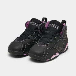 Nike Kids' Toddler Air Jordan Retro 7 Basketball Shoes Black/Barely Grape/Rush Fuchsia - DV2256 055 -Default Template 7 DV2256 055 P2