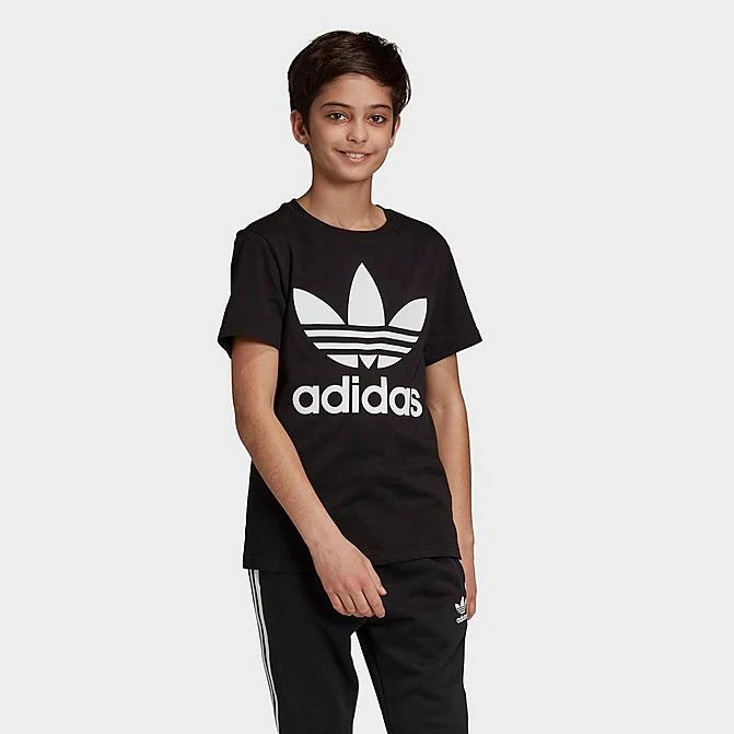 Kids' Adidas Originals Trefoil T-Shirt Black/White - DV2905 001 3 Kids' Adidas Originals Trefoil T-Shirt Black/White - DV2905 001