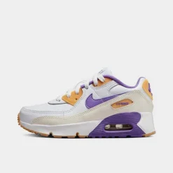 Little Kids' Nike Air Max 90 Casual Shoes White/Phantom/Citron Tint/Action Grape - DV3608 103