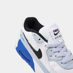 Kids' Toddler Nike Air Max 90 Casual Shoes White/Blue Whisper/Hyper Royal/Black - DV3609 101 -Default Template 7 DV3609 101 P3