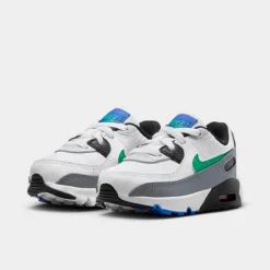 Kids' Toddler Nike Air Max 90 Casual Shoes White/Pure Platinum/Cool Grey/Stadium Green - DV3609 102 -Default Template 7 DV3609 102 P2