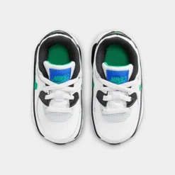 Kids' Toddler Nike Air Max 90 Casual Shoes White/Pure Platinum/Cool Grey/Stadium Green - DV3609 102 -Default Template 7 DV3609 102 P5
