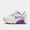 Kids' Toddler Nike Air Max 90 Casual Shoes White/Phantom/Citron Tint/Action Grape - DV3609 103 -Default Template 7 DV3609 103 P1