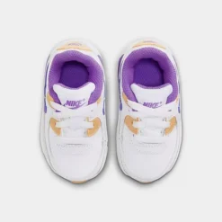 Kids' Toddler Nike Air Max 90 Casual Shoes White/Phantom/Citron Tint/Action Grape - DV3609 103 -Default Template 7 DV3609 103 P5