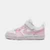 Girls' Little Kids' Nike Court Borough Low Recraft Stretch Lace Casual Shoes White/Pink Foam - DV5457G 105 -Default Template 7 DV5457G 105 P1