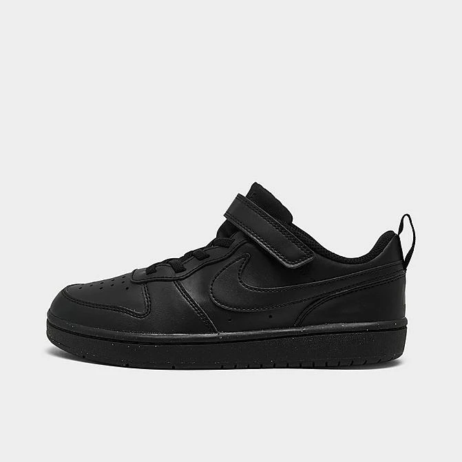 Little Kids' Nike Court Borough Low Recraft Stretch Lace Casual Shoes Black/Black/Black - DV5457 002 3 Little Kids' Nike Court Borough Low Recraft Stretch Lace Casual Shoes Black/Black/Black - DV5457 002