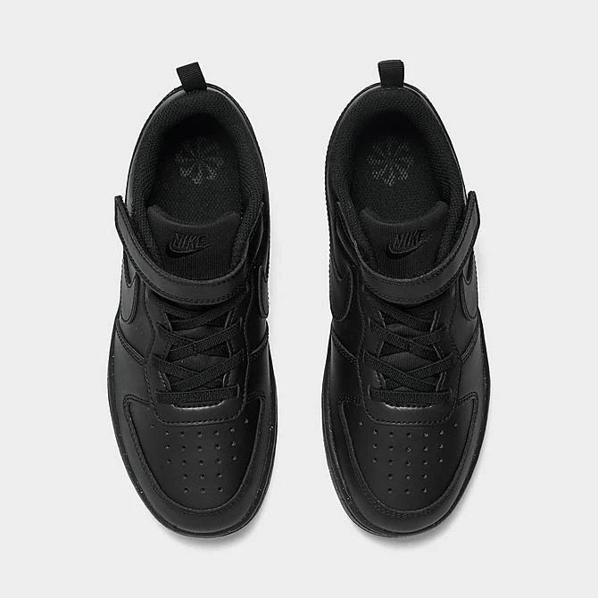 Little Kids' Nike Court Borough Low Recraft Stretch Lace Casual Shoes Black/Black/Black - DV5457 002 7 Little Kids' Nike Court Borough Low Recraft Stretch Lace Casual Shoes Black/Black/Black - DV5457 002 - Image 5