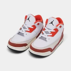 Nike Kids' Toddler Air Jordan Retro 3 SE Basketball Shoes White/Black/Mars Stone/Team Orange - DV7026 108 -Default Template 7 DV7026 108 P2