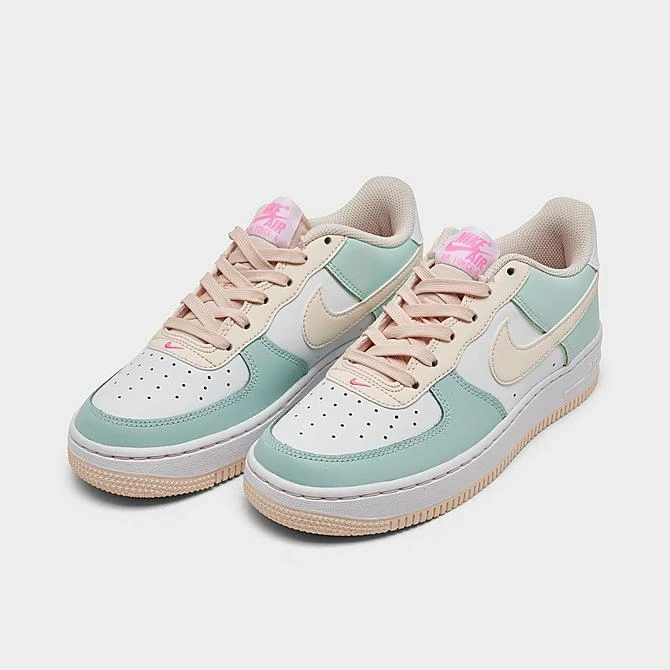 Big Kids' Nike Air Force 1 Low Casual Shoes Jade Ice/Guava Ice/White/Pink Spell - DV7762G 300 4 Big Kids' Nike Air Force 1 Low Casual Shoes Jade Ice/Guava Ice/White/Pink Spell - DV7762G 300 - Image 2