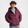 Kids' Nike Synthetic Fill Hooded Puffer Jacket Dark Beetroot - DX1264 638 -Default Template 7 DX1264 638 M1