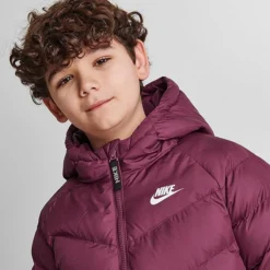 Kids' Nike Synthetic Fill Hooded Puffer Jacket Dark Beetroot - DX1264 638 -Default Template 7 DX1264 638 M5
