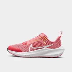 Big Kids' Nike Zoom Air Pegasus 40 Running Shoes Coral Chalk/Citron Pulse/Sea Coral/White - DX2498Â 600