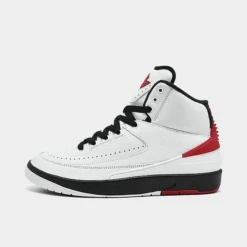 Nike Big Kids' Air Jordan Retro 2 Basketball Shoes White/Varsity Red/Black - DX2591Â 106