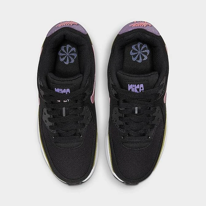 Big Kids' Nike Air Max 90 SE Casual Shoes Black/Pilgrim/Canyon Purple/Elemental Pink - DX3091 001 7 Big Kids' Nike Air Max 90 SE Casual Shoes Black/Pilgrim/Canyon Purple/Elemental Pink - DX3091 001 - Image 5