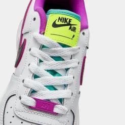 Big Kids' Nike Air Force 1 LV8 SE Casual Shoes White/Black/Vivid Purple/Light Menta - DX3933 100 10 Big Kids' Nike Air Force 1 LV8 SE Casual Shoes White/Black/Vivid Purple/Light Menta - DX3933 100 -Default Template 7 DX3933 100 P3
