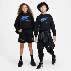 Kids' Nike Sportswear Icon Fleece Oversized Sweatshirt Black - DX5140 010 -Default Template 7 DX5140 010 M2