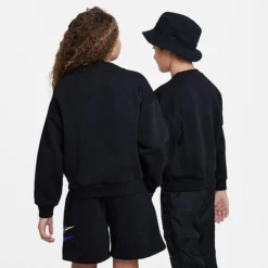 Kids' Nike Sportswear Icon Fleece Oversized Sweatshirt Black - DX5140 010 -Default Template 7 DX5140 010 M3