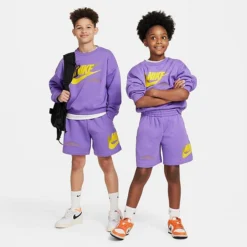 Kids' Nike Sportswear Icon Fleece Oversized Sweatshirt Action Grape - DX5140 542 -Default Template 7 DX5140 542 M2