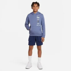 Kids' Nike Sportswear Logos Pullover Hoodie Diffused Blue - DX5158 491 -Default Template 7 DX5158 491 M3
