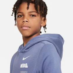 Kids' Nike Sportswear Logos Pullover Hoodie Diffused Blue - DX5158 491 -Default Template 7 DX5158 491 M4