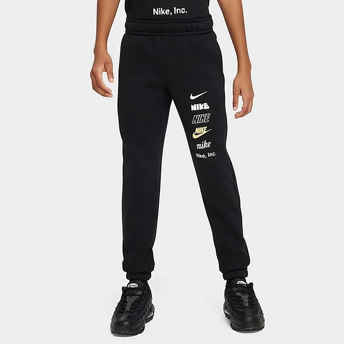 Kids' Nike Sportswear Logos Jogger Pants Black - DX5160 010 3 Kids' Nike Sportswear Logos Jogger Pants Black - DX5160 010