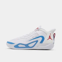 Nike Big Kids' Jordan Tatum 1 Basketball Shoes White/University Red/University Blue/University Gold - DX5359 100