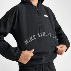 Kids' Nike Athletics Repel Half-Zip Woven Training Jacket Black/Black/Black/White - DX5365 010 -Default Template 7 DX5365 010 M5