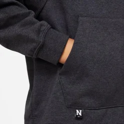 Kids' Nike Dri-FIT Athletics Fleece Training Pullover Hoodie Black/Heather/White - DX5374 010 -Default Template 7 DX5374 010 M5