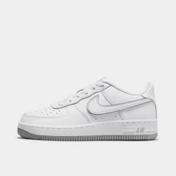 Big Kids' Nike Air Force 1 Low Casual Shoes White/Wolf Grey/White - DX5805G 100