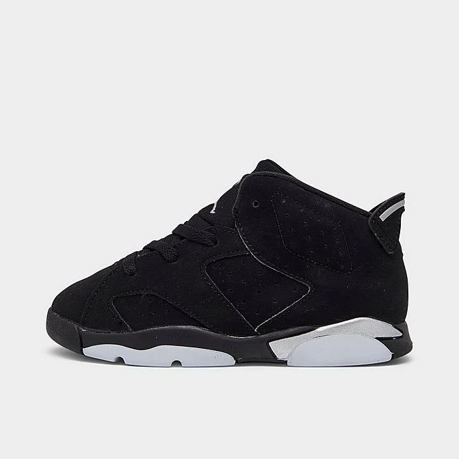 Nike Kids' Toddler Air Jordan Retro 6 Casual Shoes Black/Metallic Silver/Black - DX6179 001 3 Nike Kids' Toddler Air Jordan Retro 6 Casual Shoes Black/Metallic Silver/Black - DX6179 001
