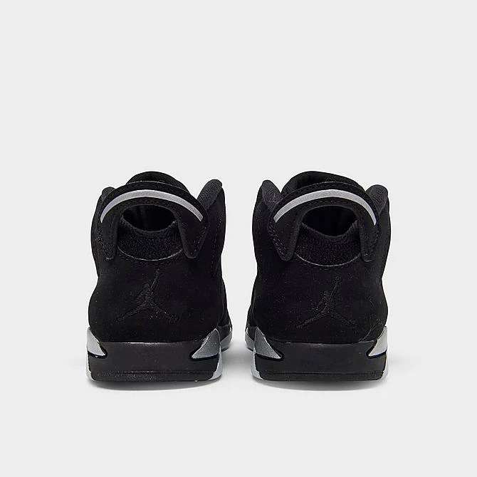 Nike Kids' Toddler Air Jordan Retro 6 Casual Shoes Black/Metallic Silver/Black - DX6179 001 6 Nike Kids' Toddler Air Jordan Retro 6 Casual Shoes Black/Metallic Silver/Black - DX6179 001 - Image 4