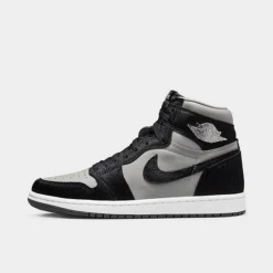 Nike Women's Air Jordan Retro 1 High OG Casual Shoes Medium Grey/Black/White - DZ2523 001