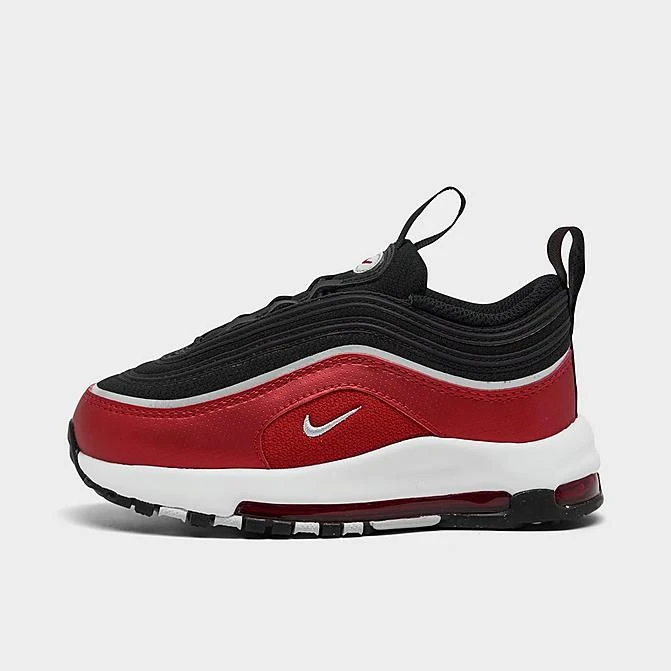 Kids' Toddler Nike Air Max 97 SE Stretch Lace Casual Shoes Black/Varsity Red/White/Metallic Silver - DZ2666 001 3 Kids' Toddler Nike Air Max 97 SE Stretch Lace Casual Shoes Black/Varsity Red/White/Metallic Silver - DZ2666 001