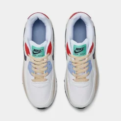 Big Kids' Nike Air Max 90 Patches Casual Shoes White/Obsidian/Sanddrift/Cobalt Blue - DZ2888 100 12 Big Kids' Nike Air Max 90 Patches Casual Shoes White/Obsidian/Sanddrift/Cobalt Blue - DZ2888 100 -Default Template 7 DZ2888 100 P5