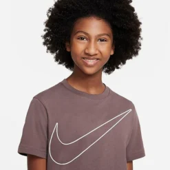 Girls' Nike Sportswear Big Swoosh T-Shirt Plum Eclipse - DZ3585 291 -Default Template 7 DZ3585 291 M4