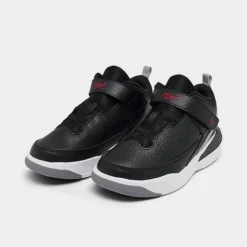 Nike Kids' Toddler Jordan Max Aura 5 Stretch Lace Basketball Shoes Black/University Red/White/Cement Grey - DZ4355 061 -Default Template 7 DZ4355 061 P2