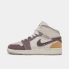 Nike Big Kids' Air Jordan Retro 1 Mid SE Craft Casual Shoes Sail/Taupe Haze/Fossil Stone - DZ4466 102 -Default Template 7 DZ4466 102 P1