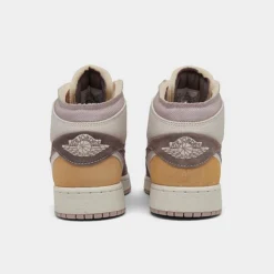 Nike Big Kids' Air Jordan Retro 1 Mid SE Craft Casual Shoes Sail/Taupe Haze/Fossil Stone - DZ4466 102 -Default Template 7 DZ4466 102 P4