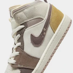 Nike Little Kids' Jordan Retro 1 Mid SE Craft Casual Shoes Sail/Taupe Haze/Fossil Stone - DZ4468 102 -Default Template 7 DZ4468 102 P3