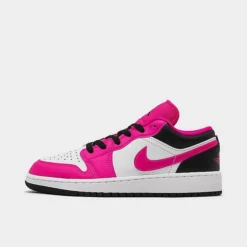 Nike Girls' Big Kids' Air Jordan Retro 1 Low Casual Shoes Fierce Pink/Black/White - DZ5365Â 601