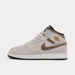 Nike Big Kids' Air Jordan Retro 1 Mid SE Casual Shoes Light Orewood Brown/Metallic Gold/White - DZ5369Â 102