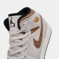 Nike Big Kids' Air Jordan Retro 1 Mid SE Casual Shoes Light Orewood Brown/Metallic Gold/White - DZ5369 102 -Default Template 7 DZ5369 102 P3