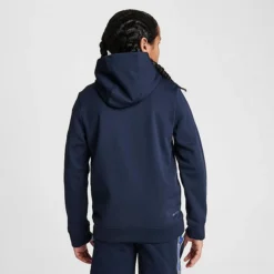Boys' Nike Sportswear Repeat Tape Full-Zip Hoodie Obsidian/Summit White - DZ5622 451 -Default Template 7 DZ5622 451 M4