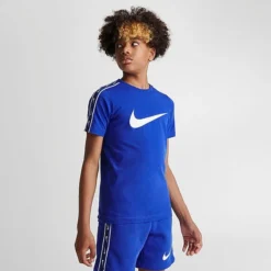 Kids' Nike Sportswear Repeat T-Shirt Game Royal/Game Royal/White - DZ5628 480 -Default Template 7 DZ5628 480 M3