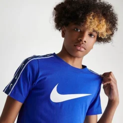 Kids' Nike Sportswear Repeat T-Shirt Game Royal/Game Royal/White - DZ5628 480 -Default Template 7 DZ5628 480 M5