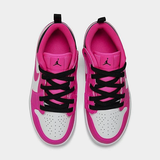 Nike Girls' Little Kids' Air Jordan Retro 1 Low Casual Shoes White/Fierce Pink/Black - DZ6958 160 7 Nike Girls' Little Kids' Air Jordan Retro 1 Low Casual Shoes White/Fierce Pink/Black - DZ6958 160 - Image 5