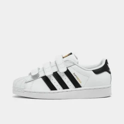 Little Kids' Adidas Originals Superstar Hook-and-Loop Casual Shoes White/Black - EF4838Â 100