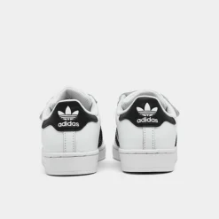 Little Kids' Adidas Originals Superstar Hook-and-Loop Casual Shoes White/Black - EF4838 100 -Default Template 7 EF4838 100 P4