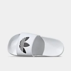 Big Kids' Adidas Originals Adilette Lite Slide Sandals Cloud White/Core Black - EG8272 100 -Default Template 7 EG8272 100 P5