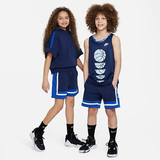 Kids' Nike Culture Of Basketball Fleece Basketball Shorts Midnight Navy/White - FB1065 410 4 Kids' Nike Culture Of Basketball Fleece Basketball Shorts Midnight Navy/White - FB1065 410 - Image 2